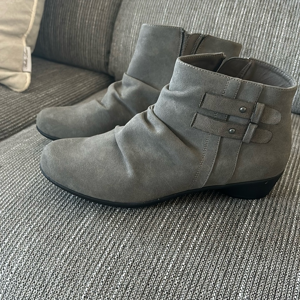 Madewell Grey Suede Boots.  Size 8. Excellent condition.  Never worn.